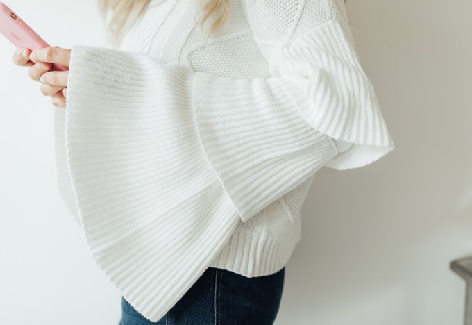 edless rose ruffle sweater