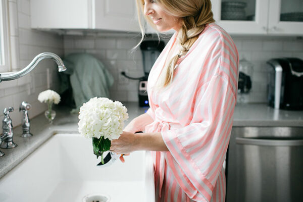 victorias secret pink and white robe