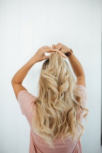 beach wave half updo