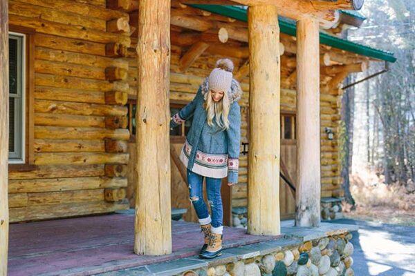erika altes of whiskey and lace wearing anthropologie embroidered northern coat